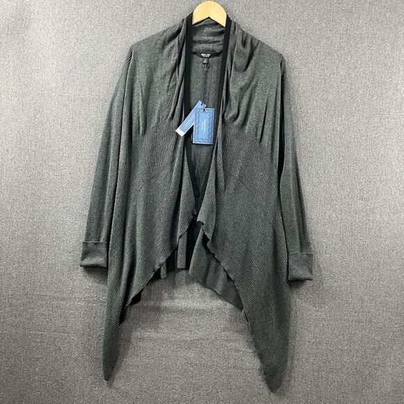 Simply Vera Vera Wang Sweaters - NWT Simply Vera Vera Wang Open Front Drape Cardigan Women’s XS Stretch Gray